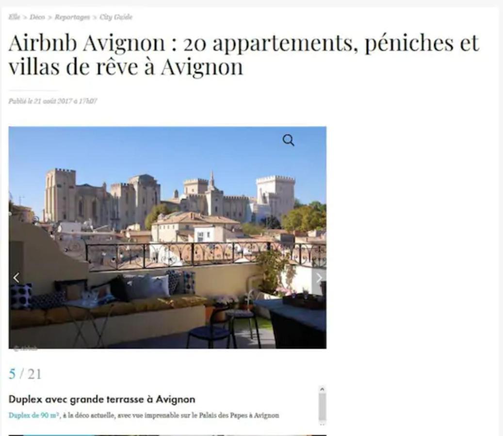 Magnifique Appartement De Charme Avec Vue Sur Le Palais Des Papes A Avignon Wifi Gratuit Kültér fotó